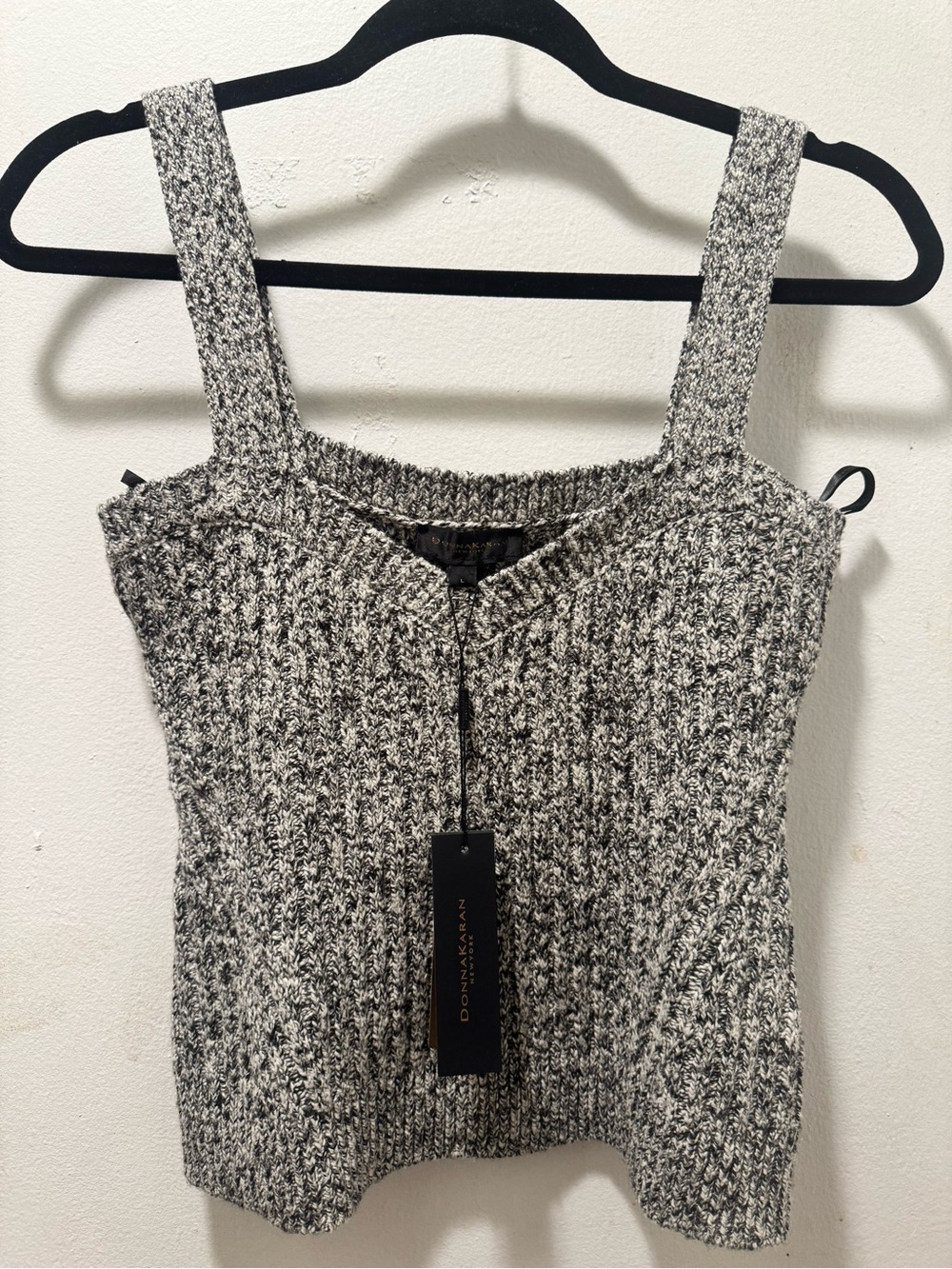 Donna Karan Gray Chunky knit Cami